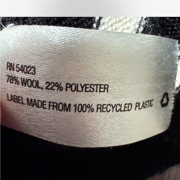 GAP Wool Black/white Midi Striped Skirt - Picture 2 of 2